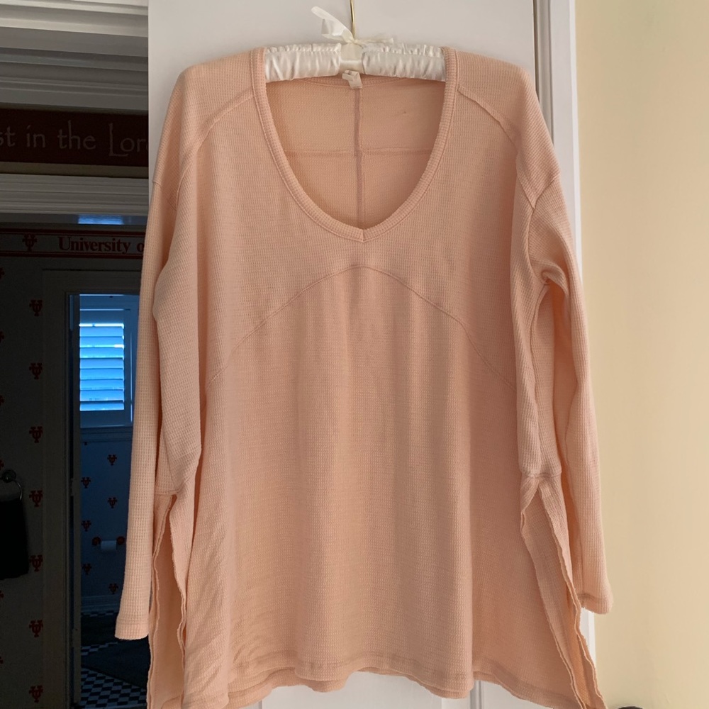 Wishlist Apricot Long Sleeve Soft Thermal Knit Top